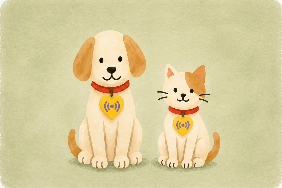 Perro y gato identificados con Etiquetags NFC